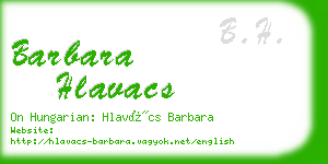 barbara hlavacs business card